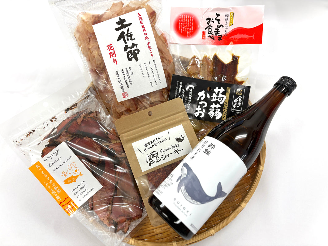 【お歳暮・冬ギフトに！】＜酔鯨酒造特別純米酒＞日本酒と鰹商品セット　